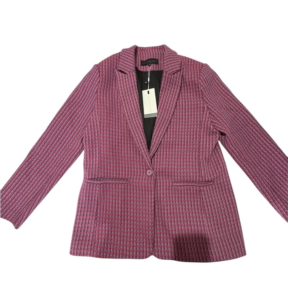 NWT Endless Rose tweed boyfriend Women's Pink Blazer size XL